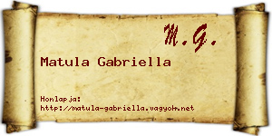 Matula Gabriella névjegykártya