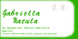 gabriella matula business card